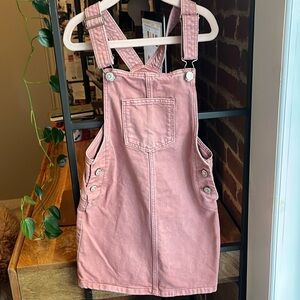 Mango denim pinafore with pockets 8Y